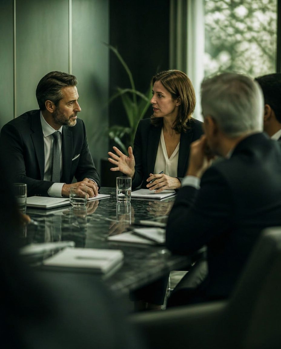 Directivos en reunión ejecutiva